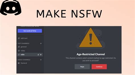 how to make nsfw channel in discord|NSFW on Discord: Everything You Need to Know